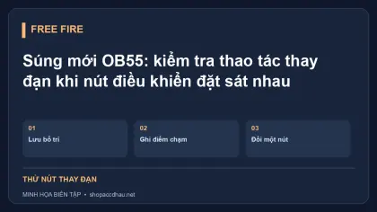 Súng mới OB55: kiểm tra thao tác thay đạn khi nút điều khiển đặt sát nhau