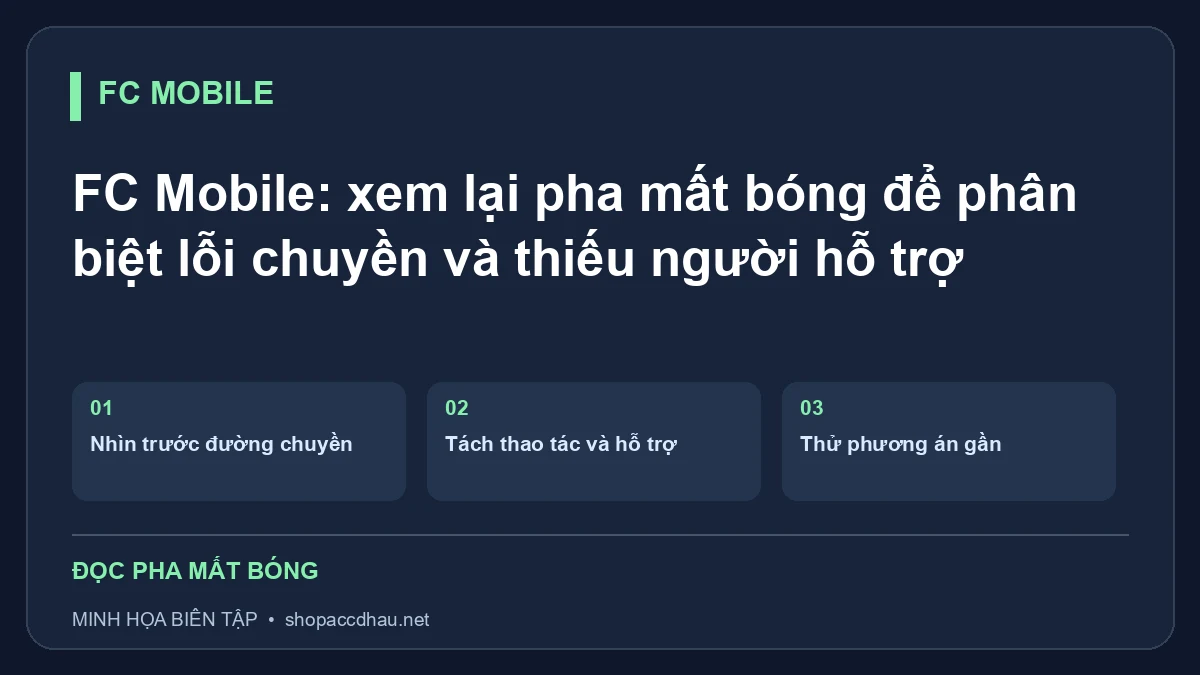 FC Mobile: xem lại pha mất bóng để phân biệt lỗi chuyền và thiếu người hỗ trợ
