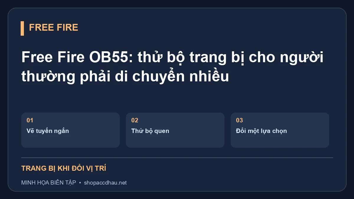 Free Fire OB55: thử bộ trang bị cho người thường phải di chuyển nhiều
