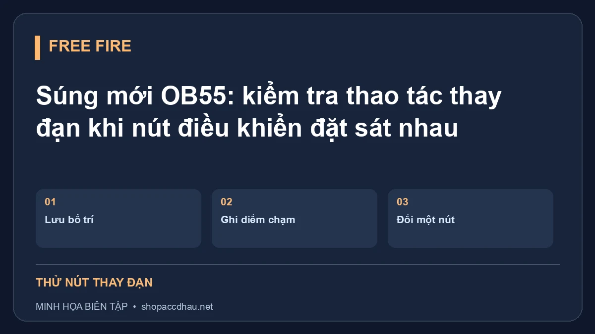 Súng mới OB55: kiểm tra thao tác thay đạn khi nút điều khiển đặt sát nhau