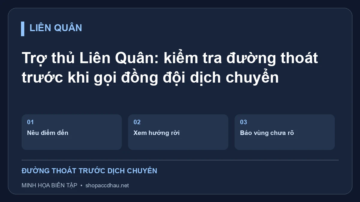 Trợ thủ Liên Quân: kiểm tra đường thoát trước khi gọi đồng đội dịch chuyển
